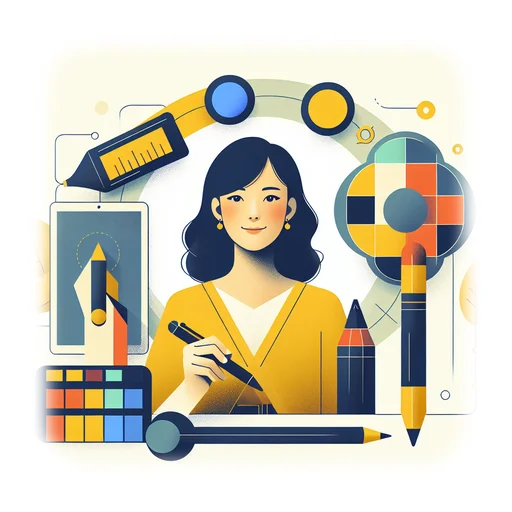 Professional workplace scene showing a Creative Director working in a modern Marketing & Advertising environment. The image represents the professional setting and responsibilities of the role.