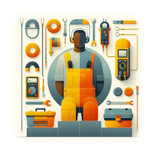 Professional workplace scene showing a Electrician working in a modern Manufacturing environment. The image represents the professional setting and responsibilities of the role.