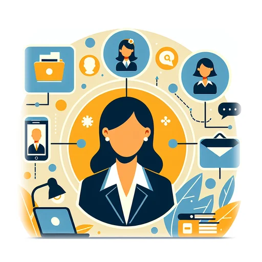 Professional workplace scene showing a Human Resources Generalist working in a modern Professional Services environment. The image represents the professional setting and responsibilities of the role.