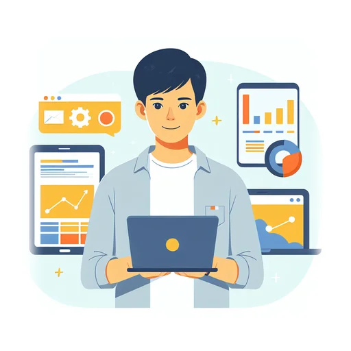 Professional workplace scene showing a Marketing Manager working in a modern Marketing & Advertising environment. The image represents the professional setting and responsibilities of the role.