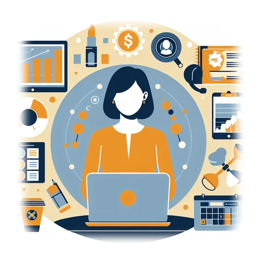 Professional workplace scene showing a Marketing Project Manager working in a modern Marketing & Advertising environment. The image represents the professional setting and responsibilities of the role.