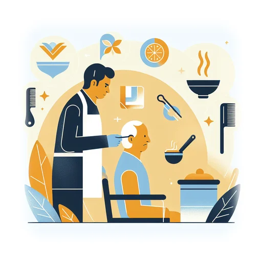 Professional workplace scene showing a Personal Care Assistant working in a modern Healthcare environment. The image represents the professional setting and responsibilities of the role.