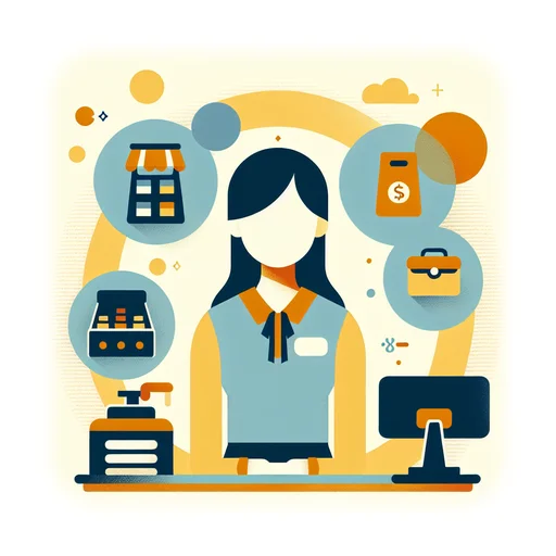 Professional workplace scene showing a Store Manager working in a modern Retail environment. The image represents the professional setting and responsibilities of the role.
