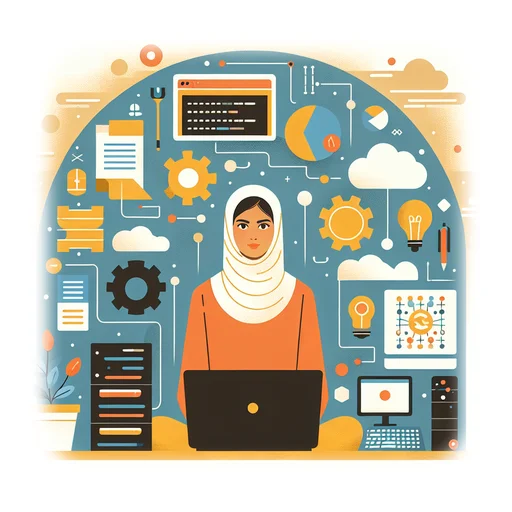 Professional workplace scene showing a Software Engineer working in a modern Technology environment. The image represents the professional setting and responsibilities of the role.