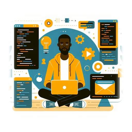 Professional workplace scene showing a Software Developer working in a modern Technology environment. The image represents the professional setting and responsibilities of the role.