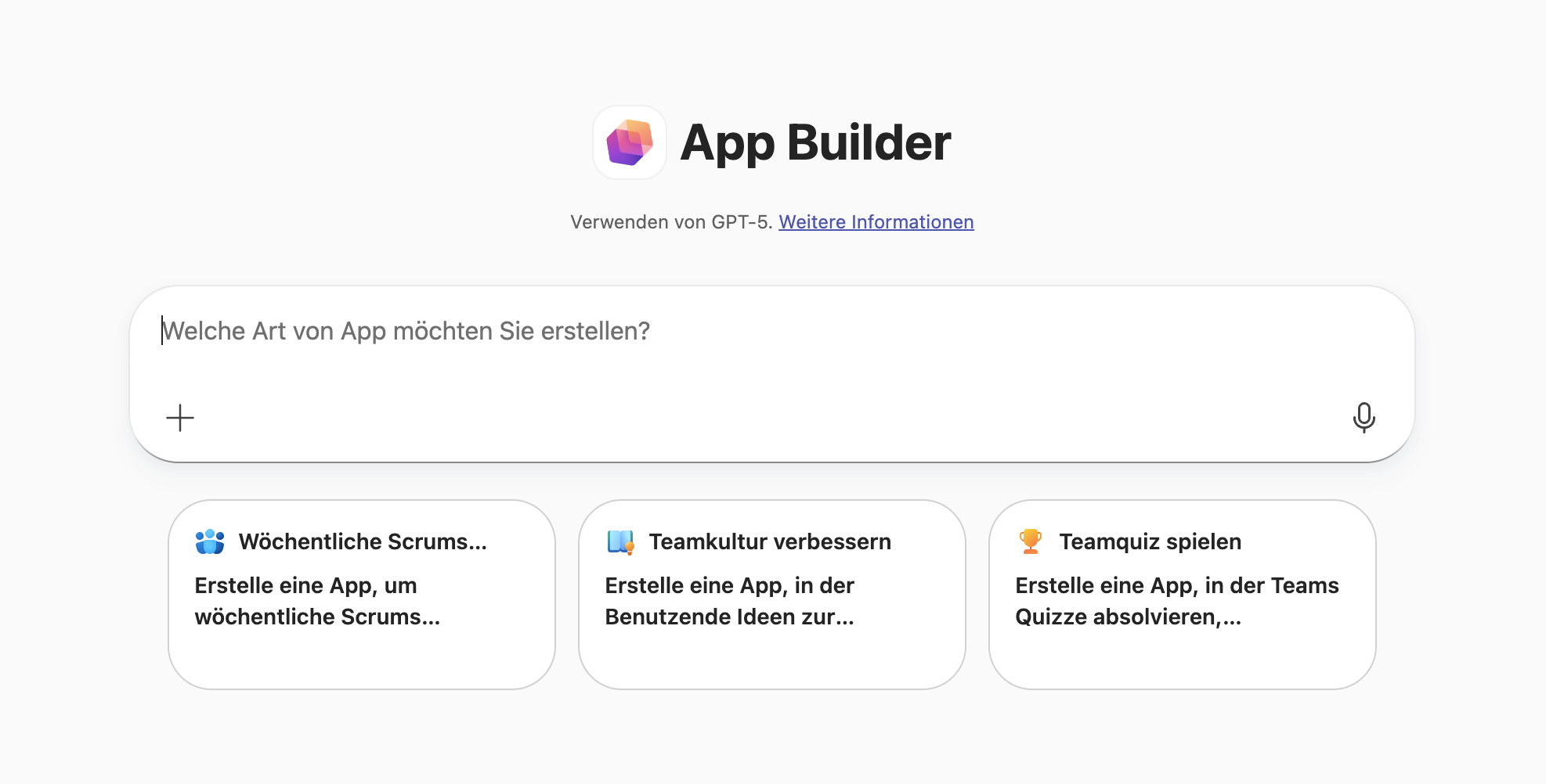 Screenshot von Microsoft App Builder