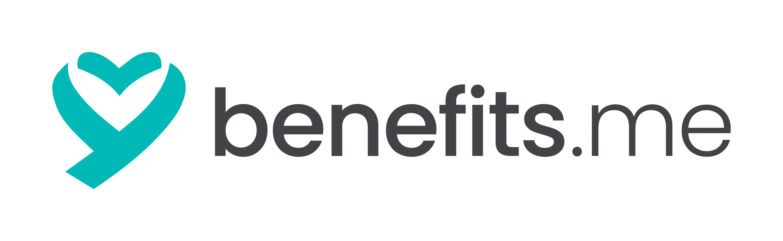 Logo von benefits.me mit einem abstrakten Herz-Symbol links vom Text.
