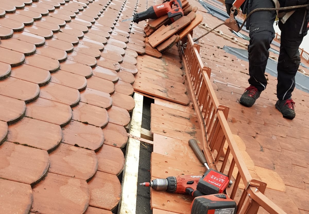 dachziegel montage
