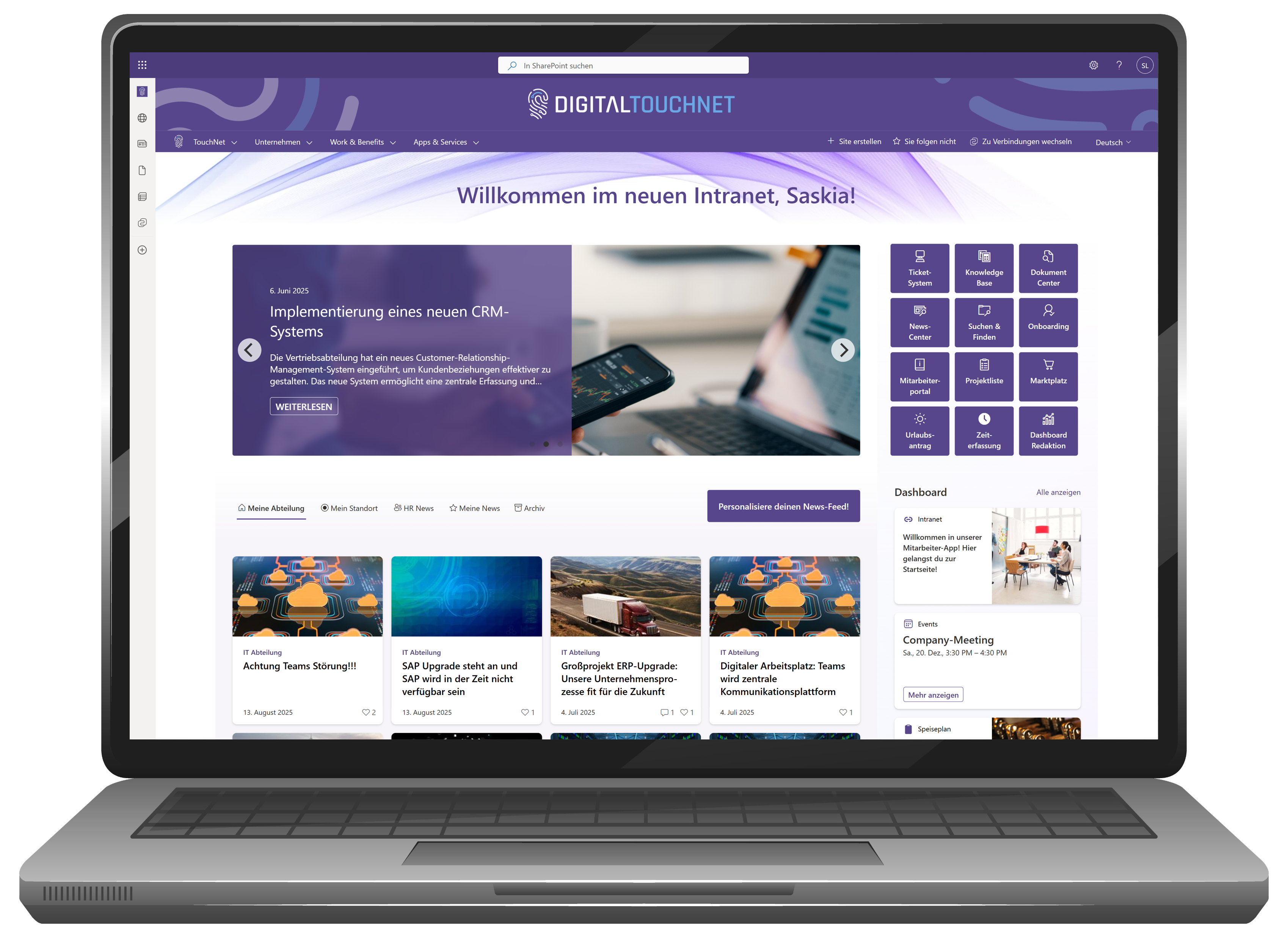 Extranet / Kunden- & Partnerportale mit Digital Touch