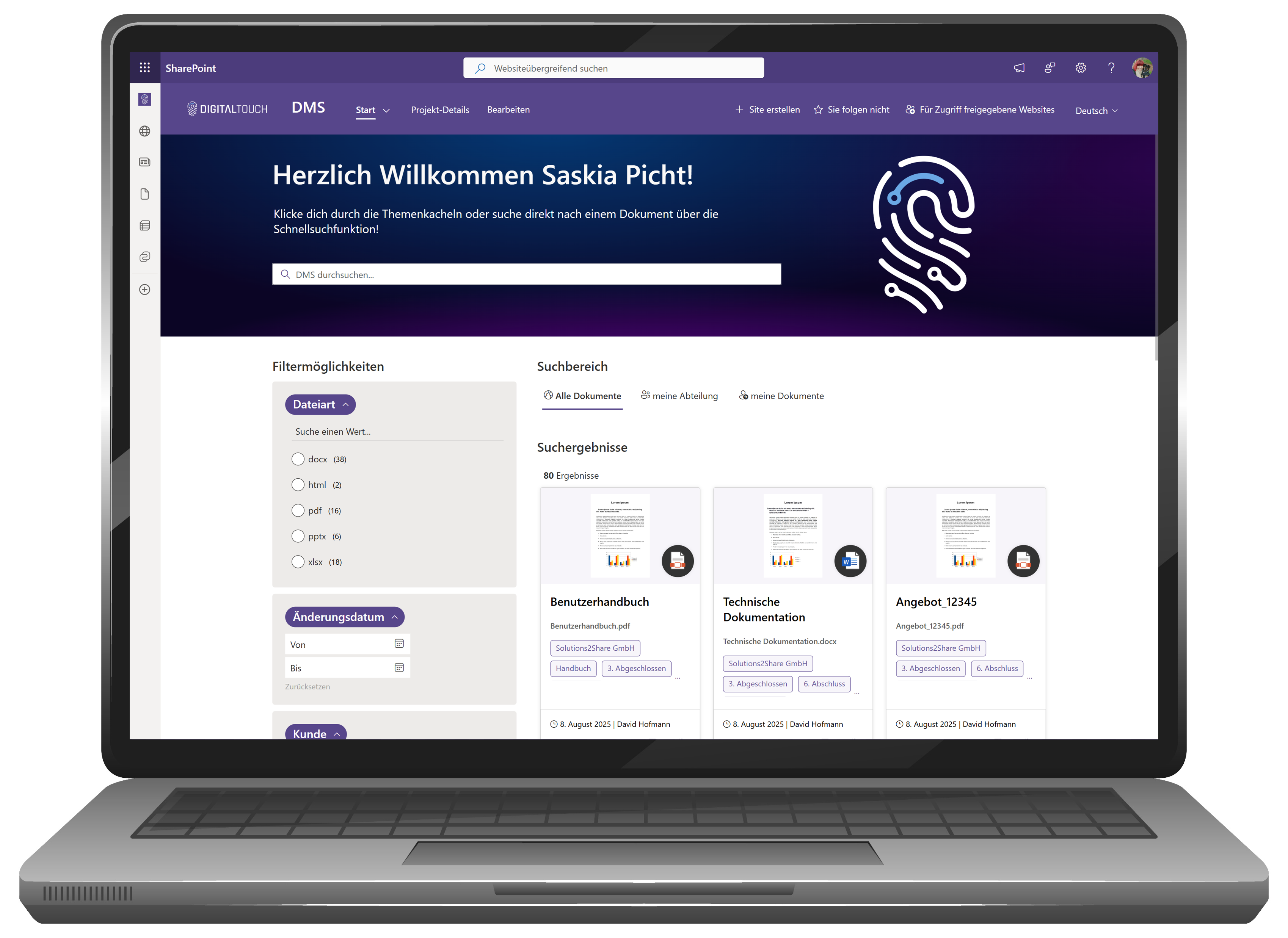 Extranet / Kunden- & Partnerportale mit Digital Touch