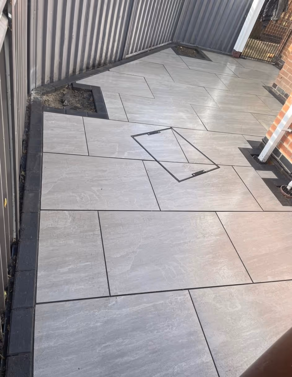 Professional driveway and patio installation by KAB Best Fencing