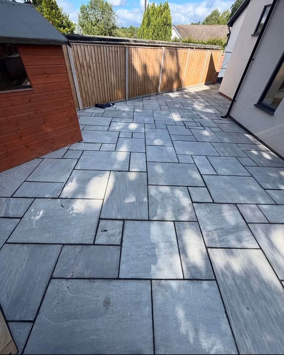 Professional patio installation in Nottingham by KAB Best Fencing