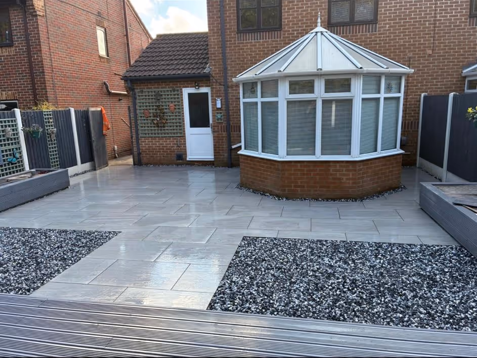 Professional wooden patio installation by KAB Best Fencing