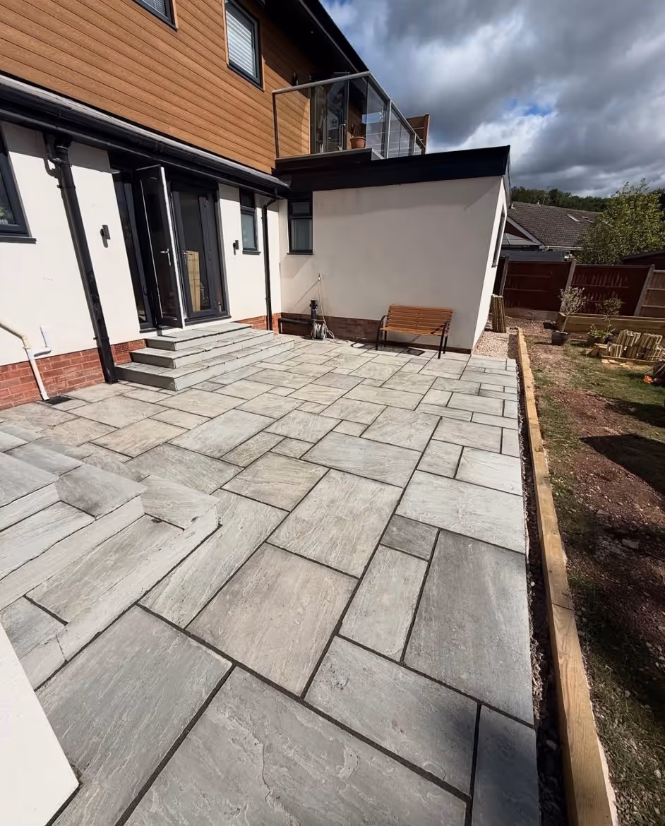 Professional wooden patio installation in Nottingham by KAB Best Fencing