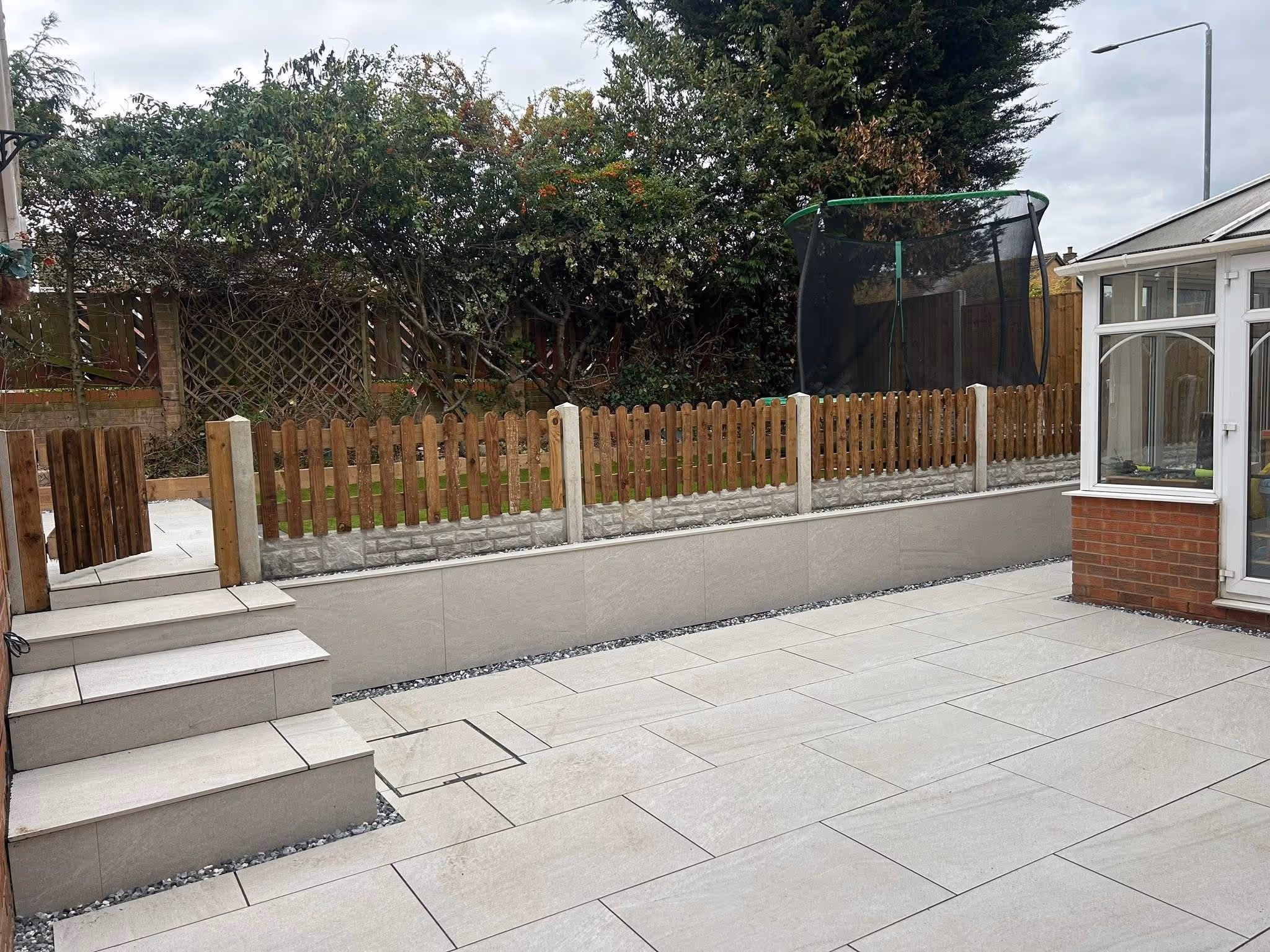 Professional wooden patio installation in Nottingham by KAB Best Fencing