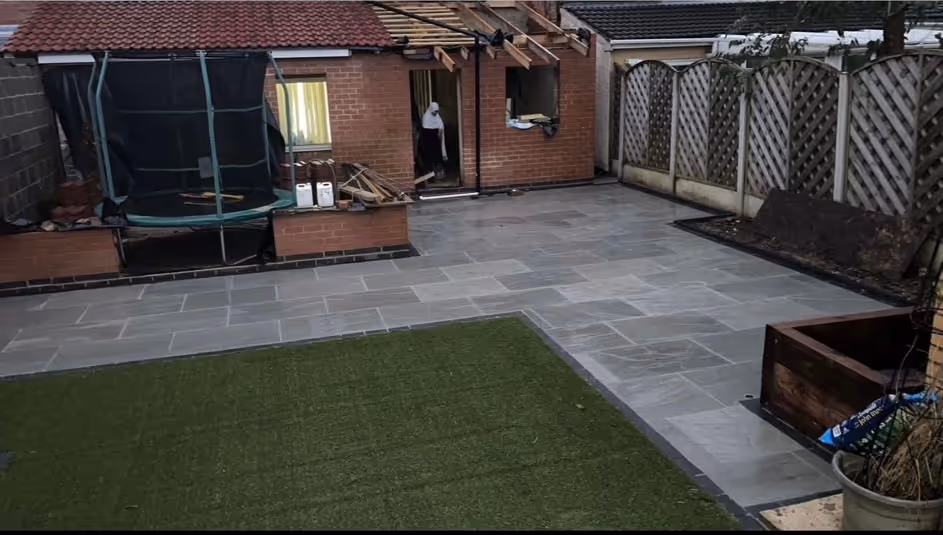 Professional patio installation in Nottingham by KAB Best Fencing