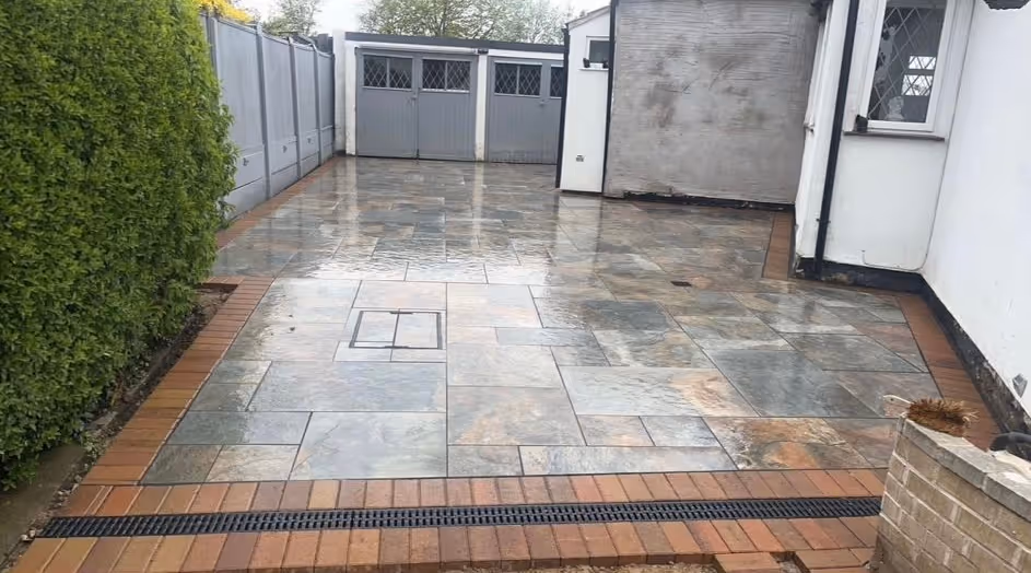 Professional wooden patio installation in Nottingham by KAB Best Fencing