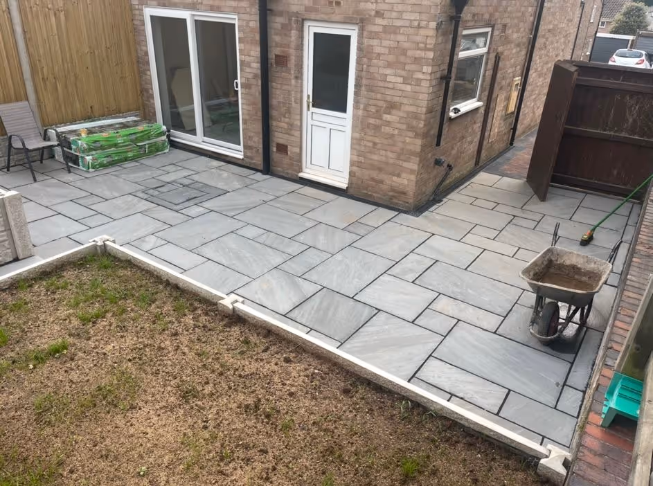 Professional wooden patio installation in Nottingham by KAB Best Fencing
