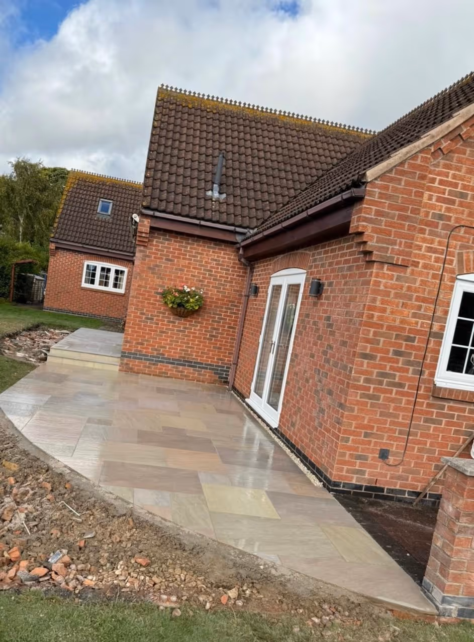Professional patio installation in Nottingham by KAB Best Fencing