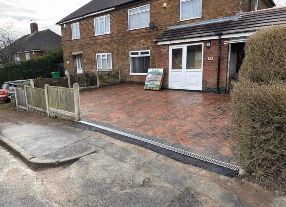 Professional block paving installation in Nottingham by KAB Best Fencing
