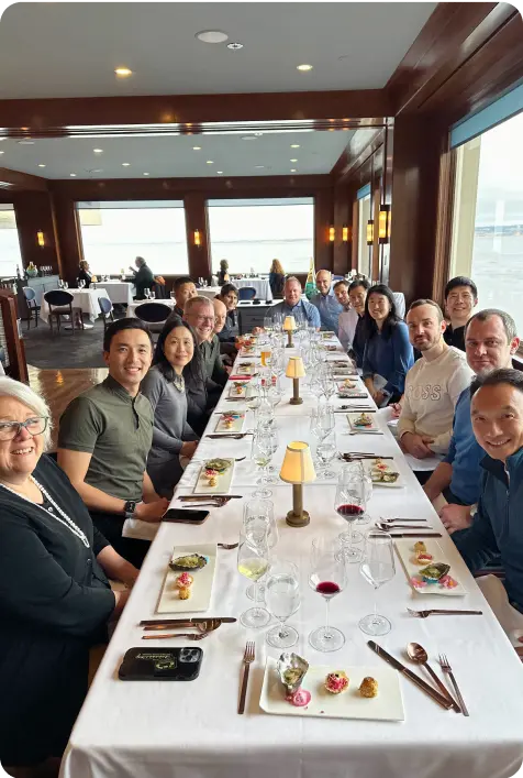 A food table group photo