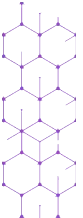 A pentagonal blue structure