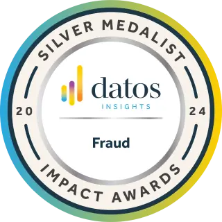 Datos-Impact-Awards-Silver-Badge-Fraud Logo