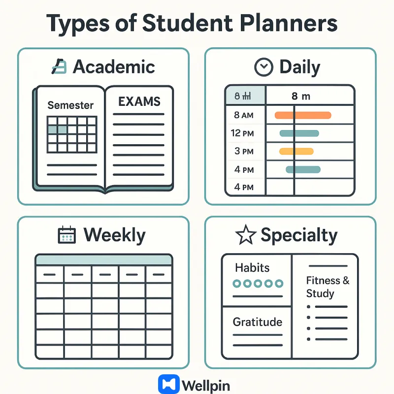 types of student planners