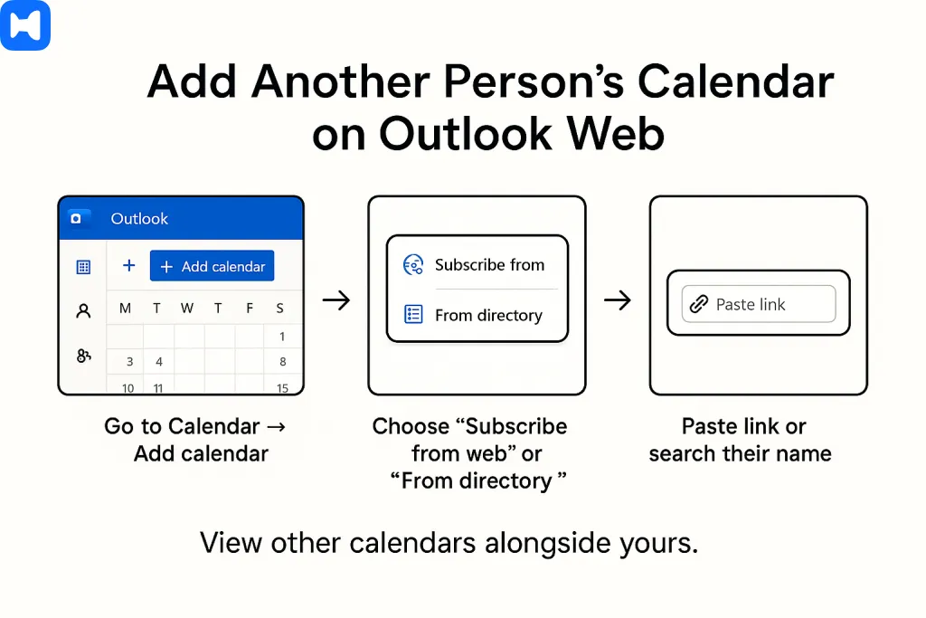 add another person's calendar to your view web