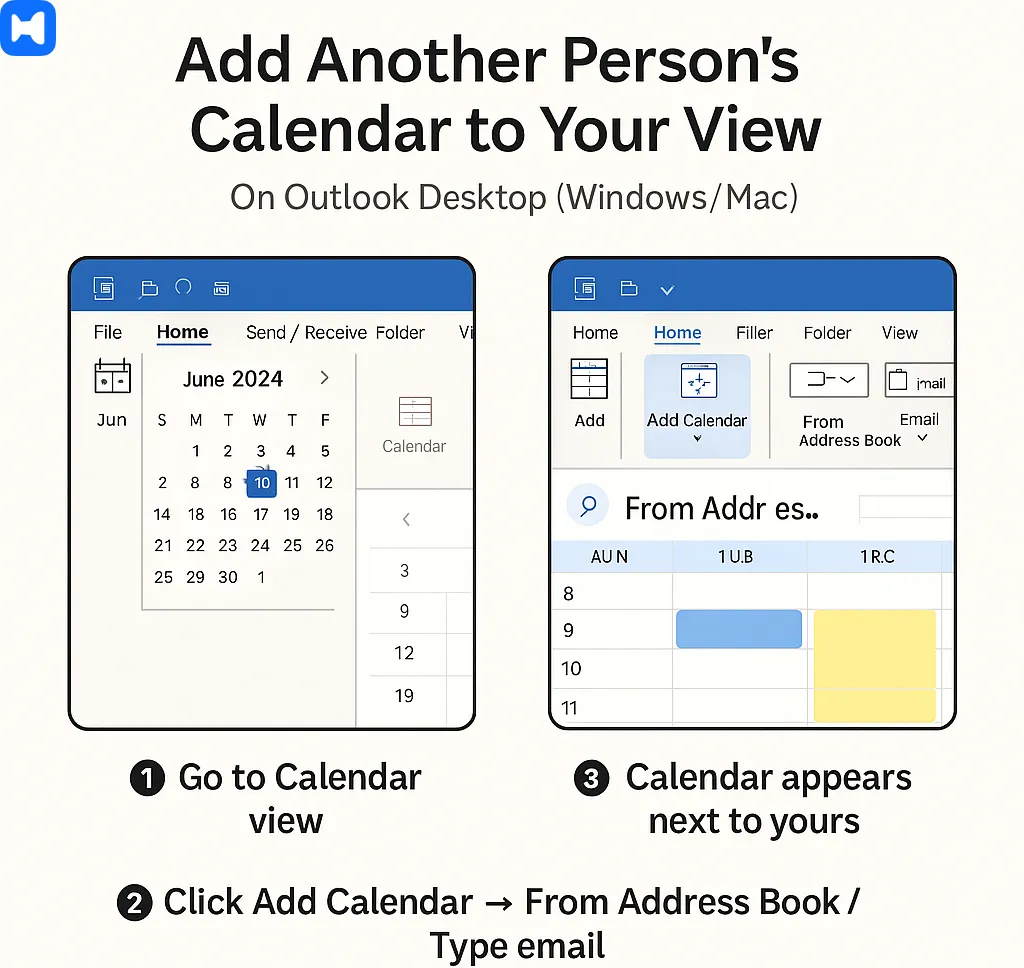 add another person's calendar to your view