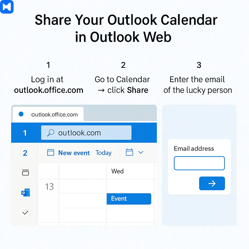 share your outlook calendar in outlook web