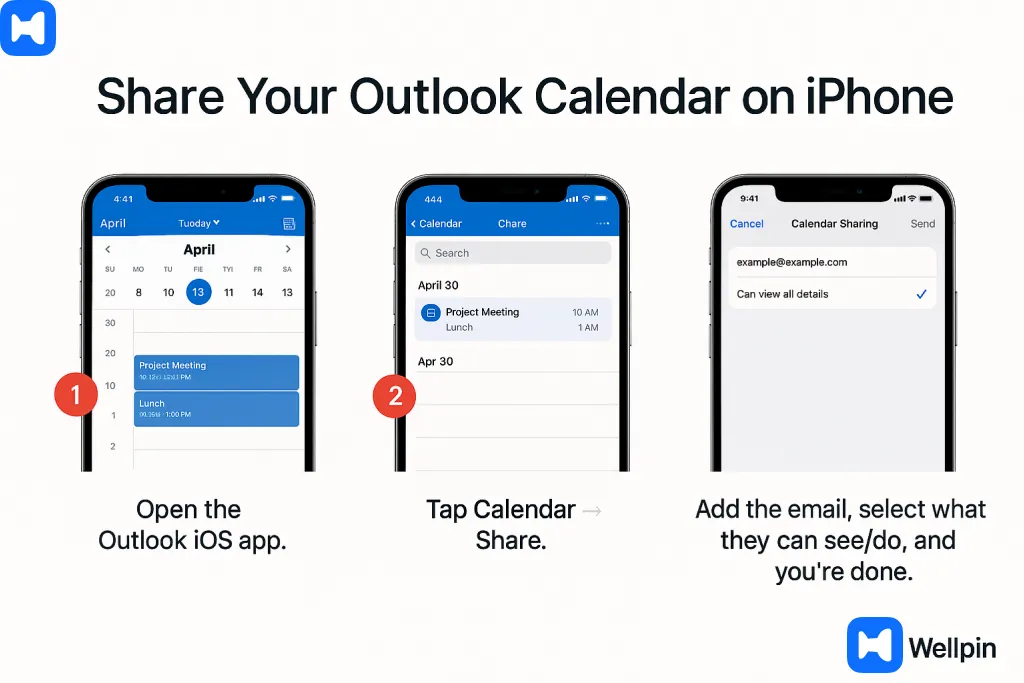 share your outlook calendar on iphone