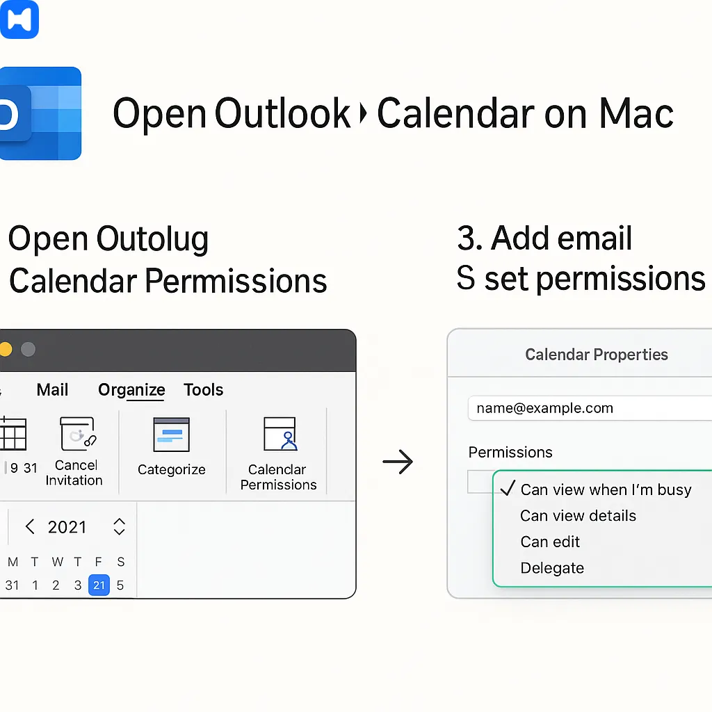 share your outlook calendar on mac
