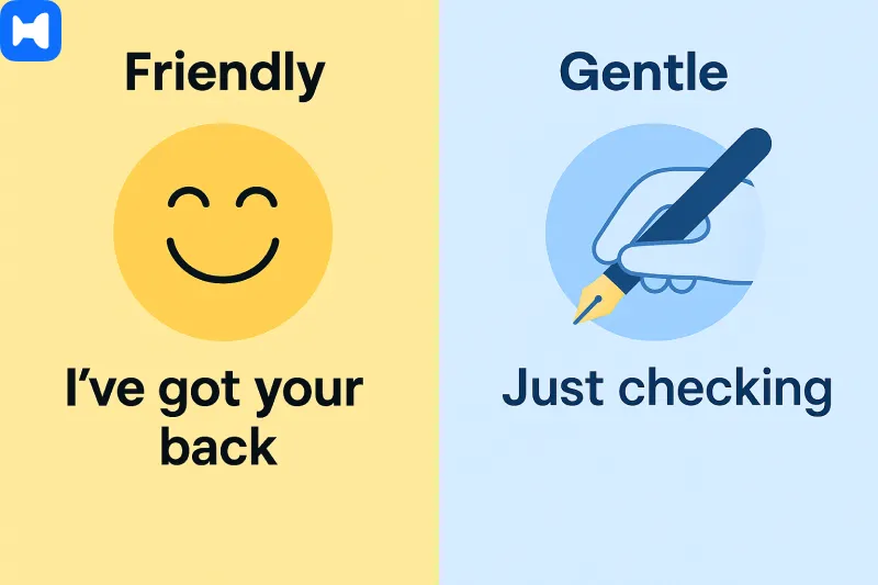 friendly tone and language