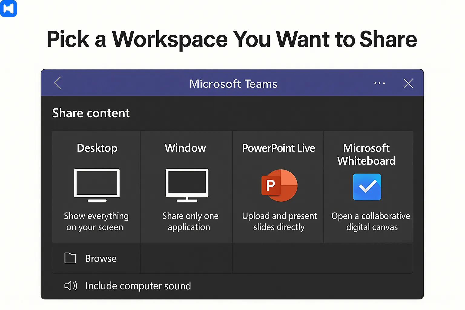 Pick a Workspace You Want to Share