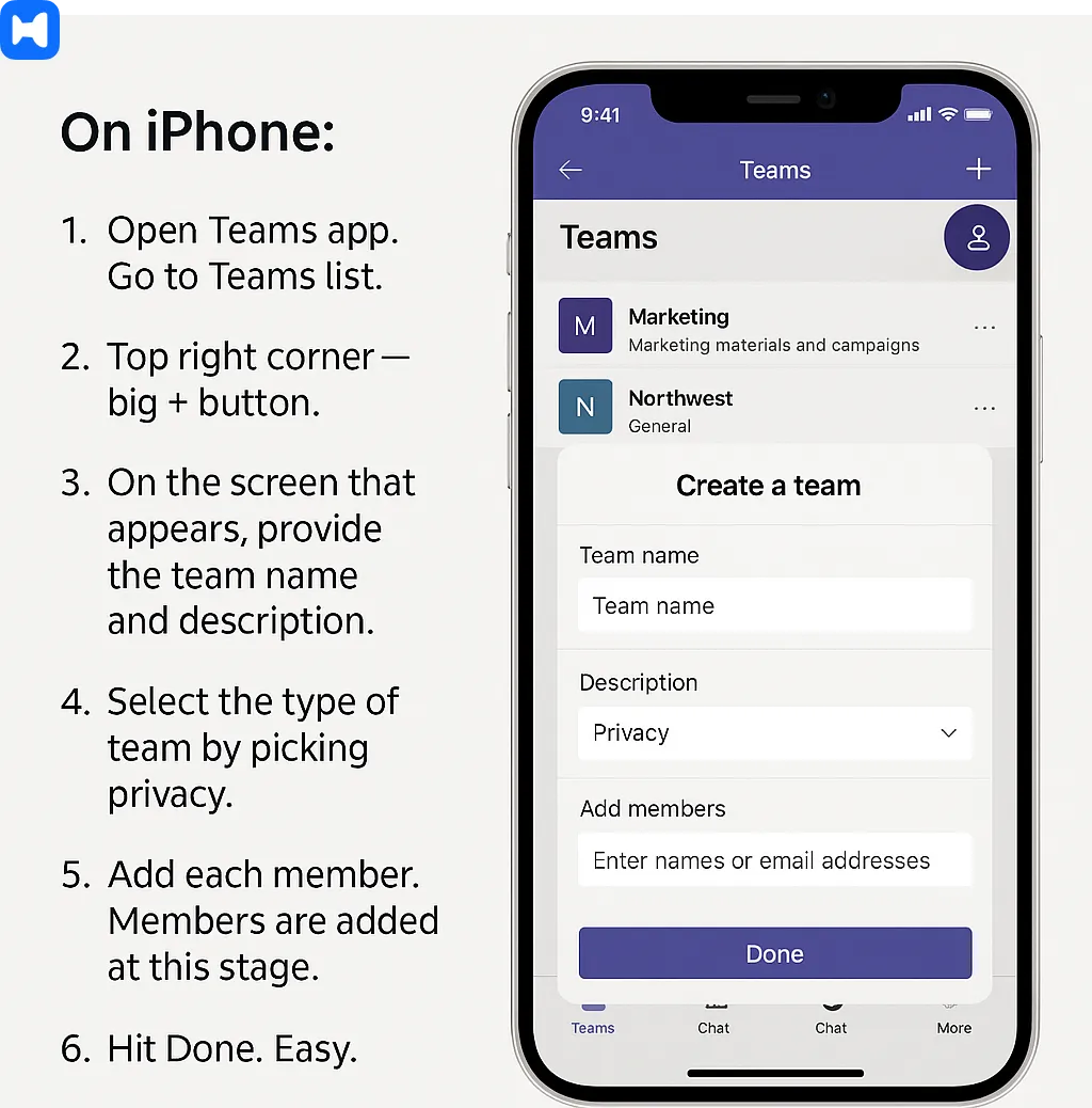 microsoft teams on iphone