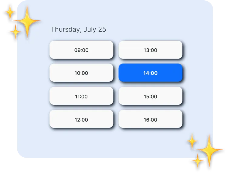 AI Time slot selection 
