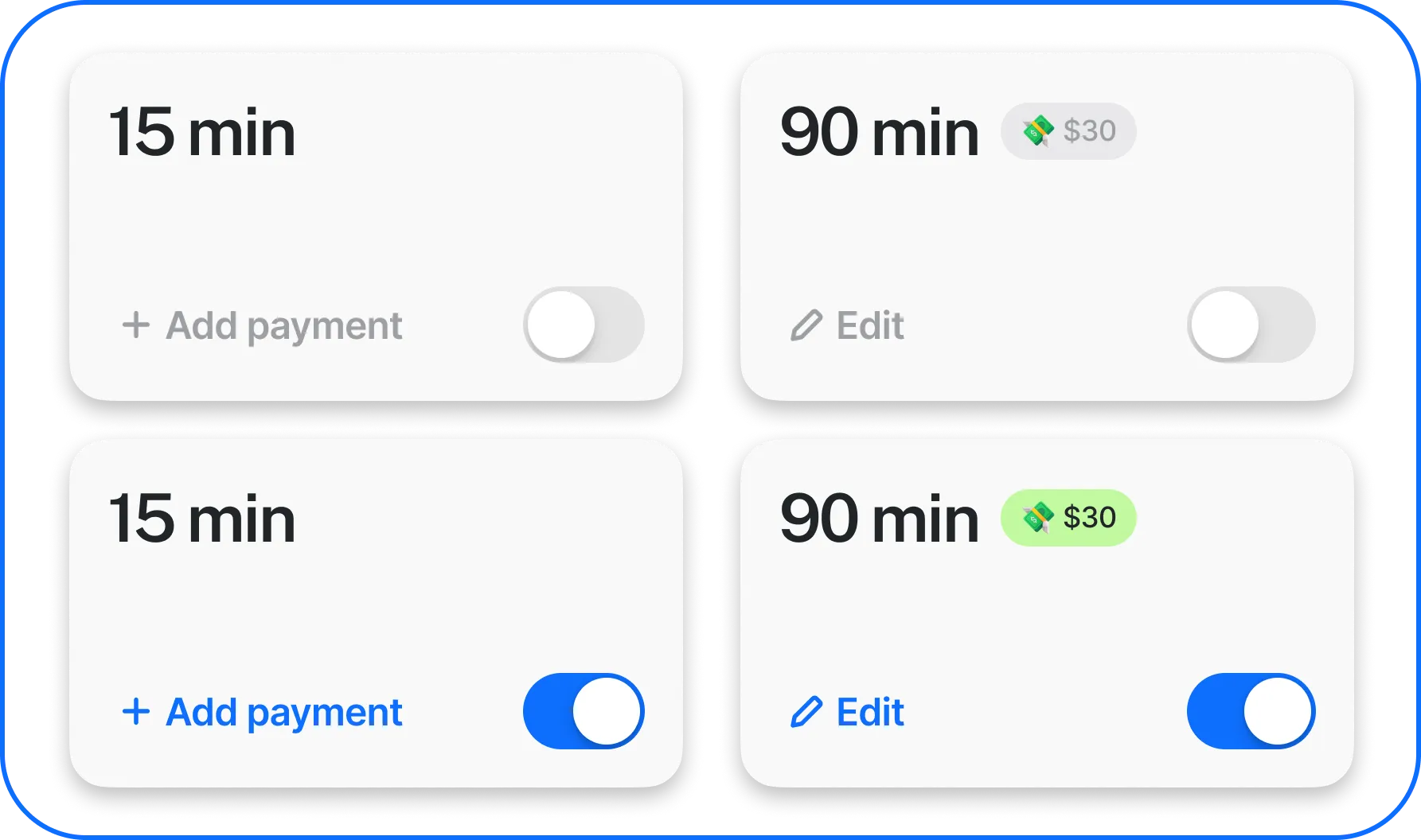 Optional paid time slots in wellpin