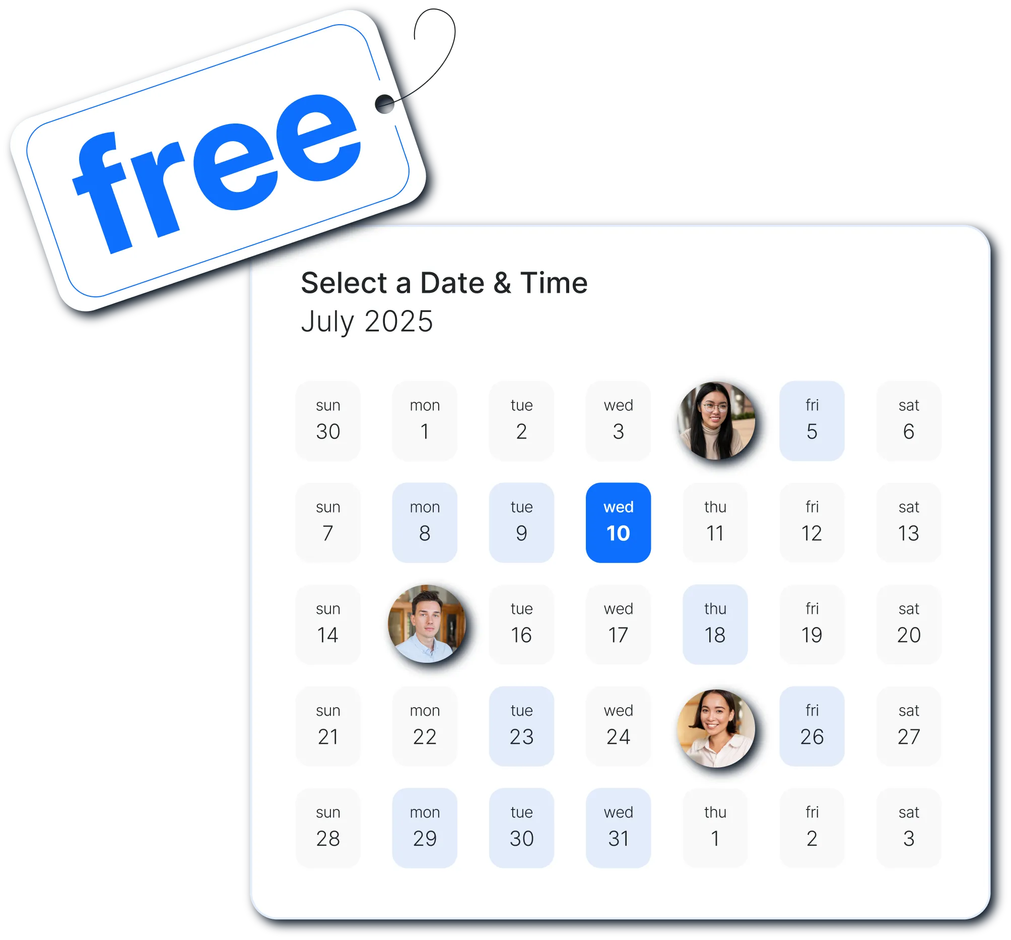 Free sales scheduling calendar