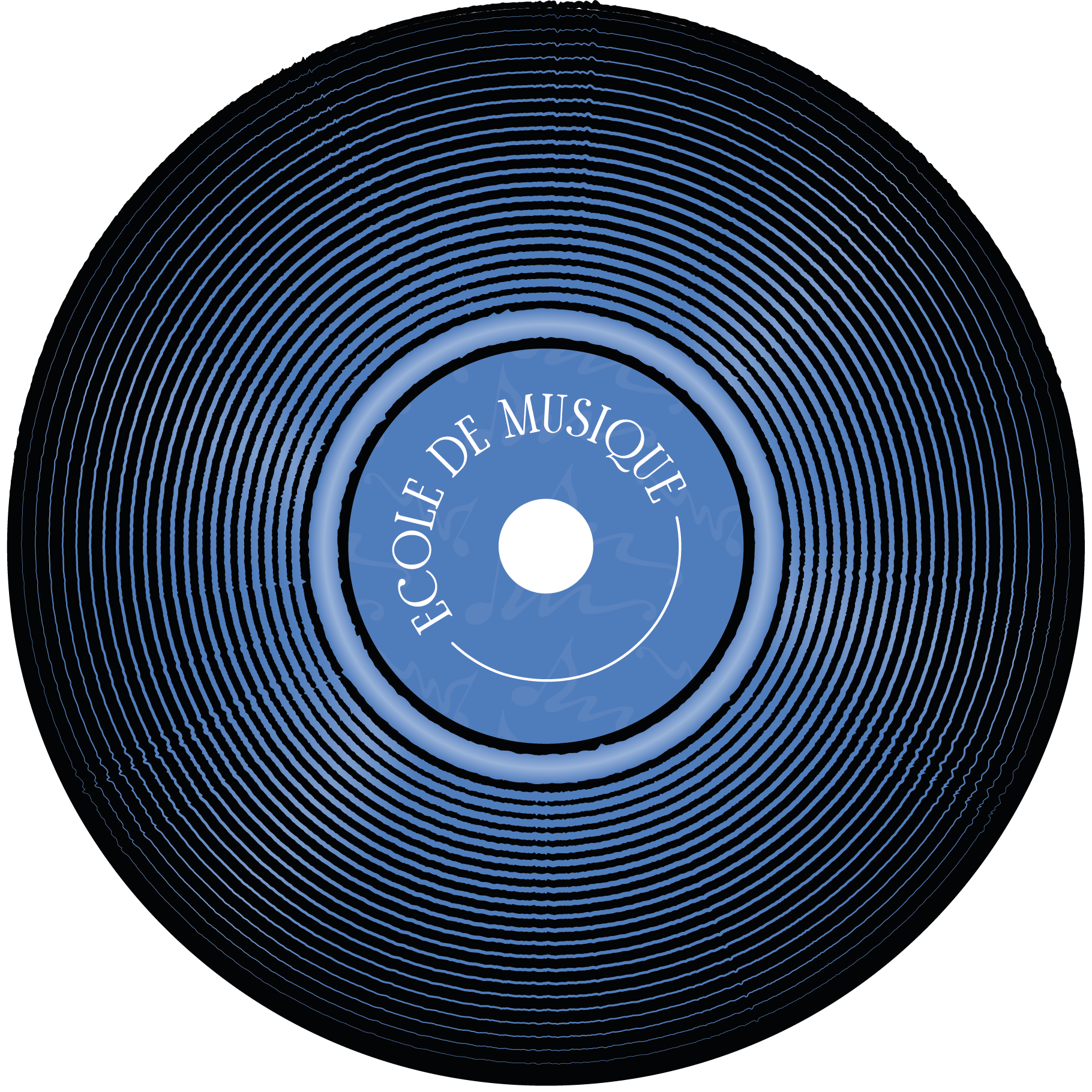 Badge charté qui annonce la page de l'École de Musique.