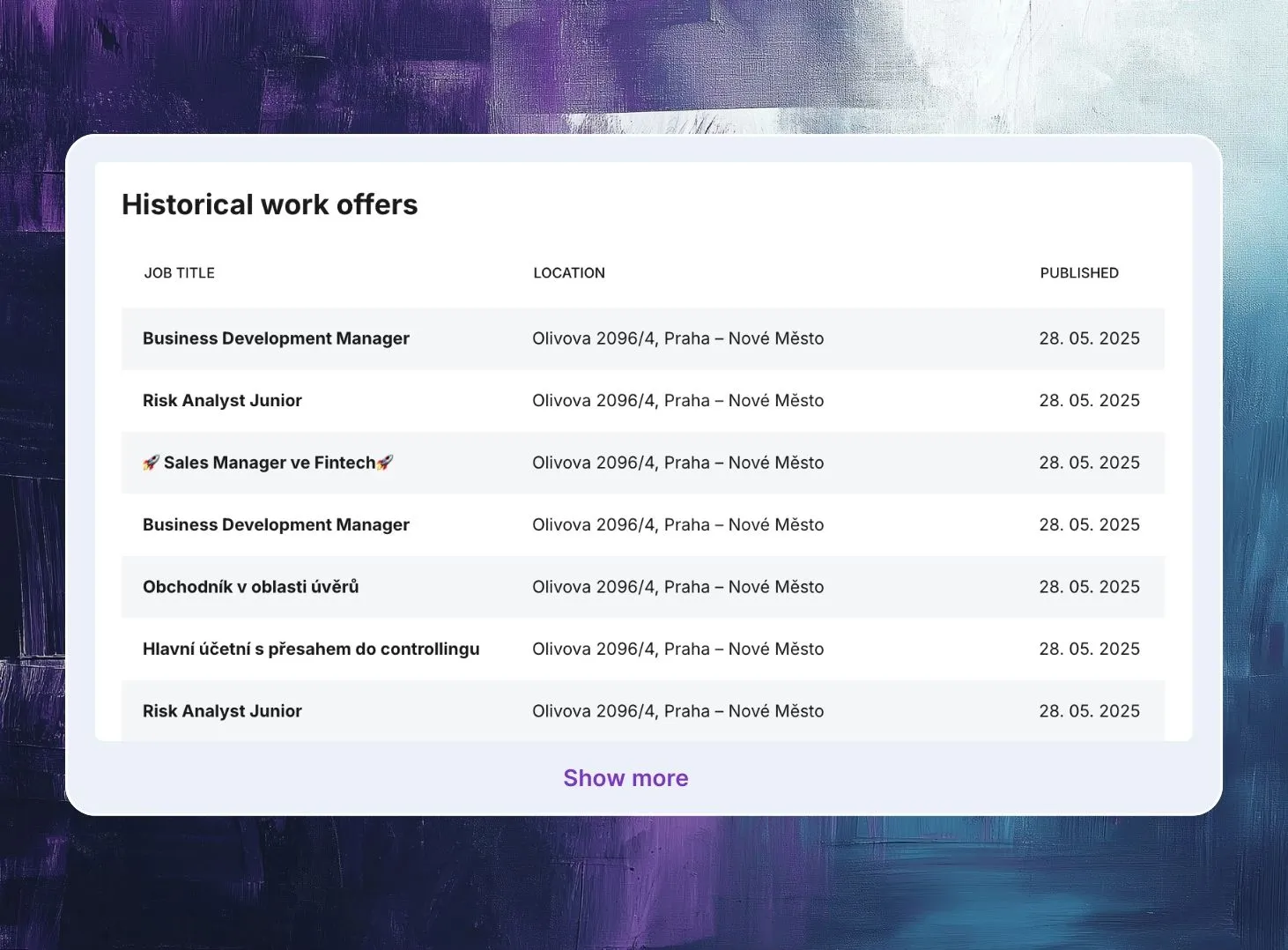 Historical work offers