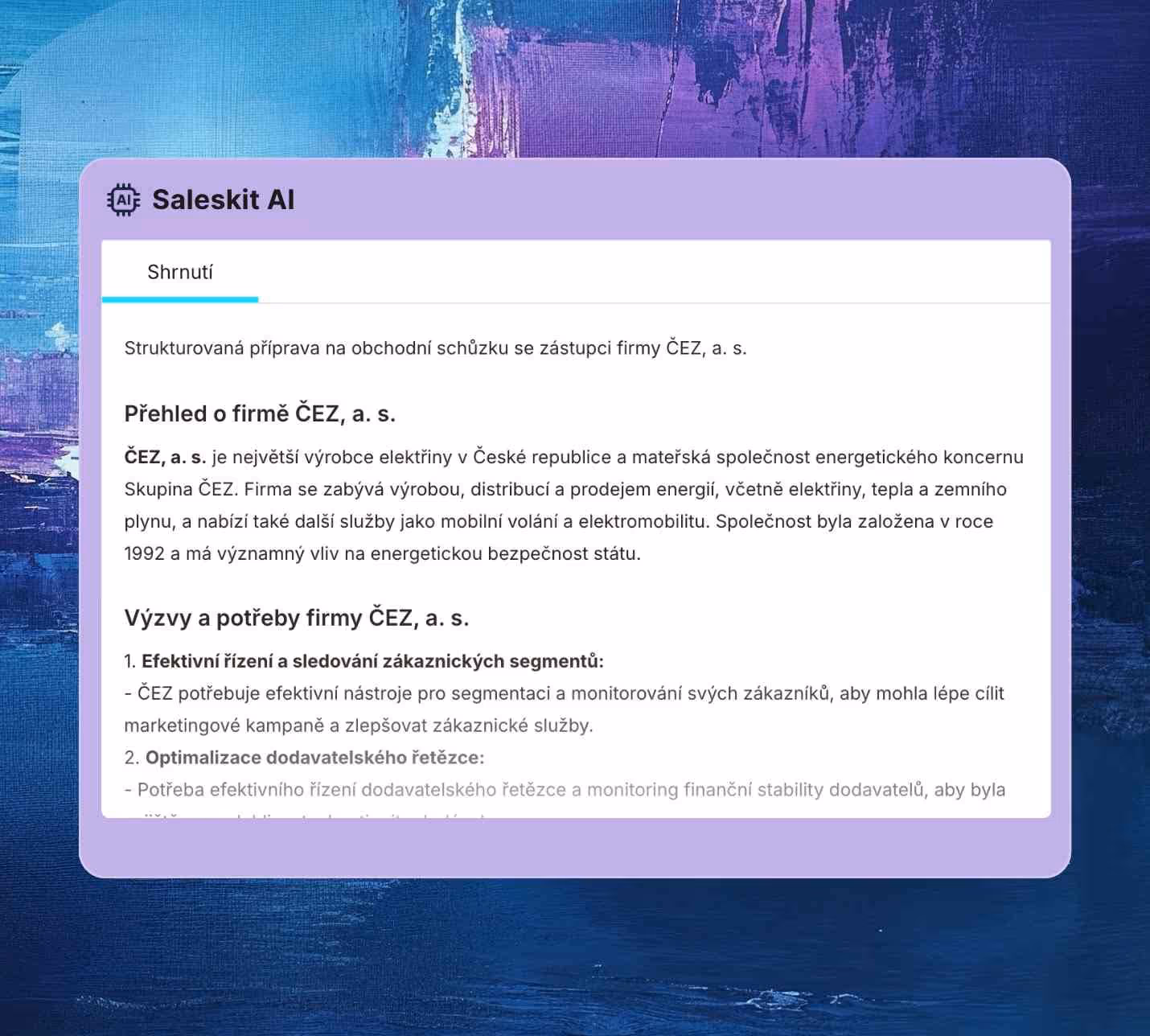 SaleskitAI je umělá inteligence pro obchodníky.