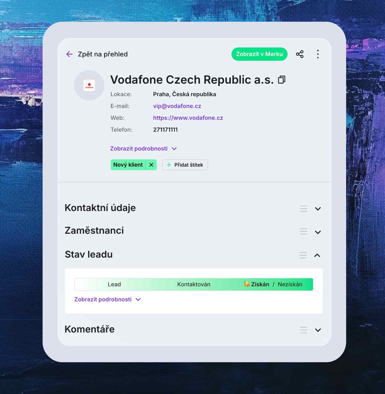 Databáze společností aplikaci Saleskit pomáhá obchodním týmům sledovat kontaktované a nekontaktované firmy pro efektivnější oslovování.