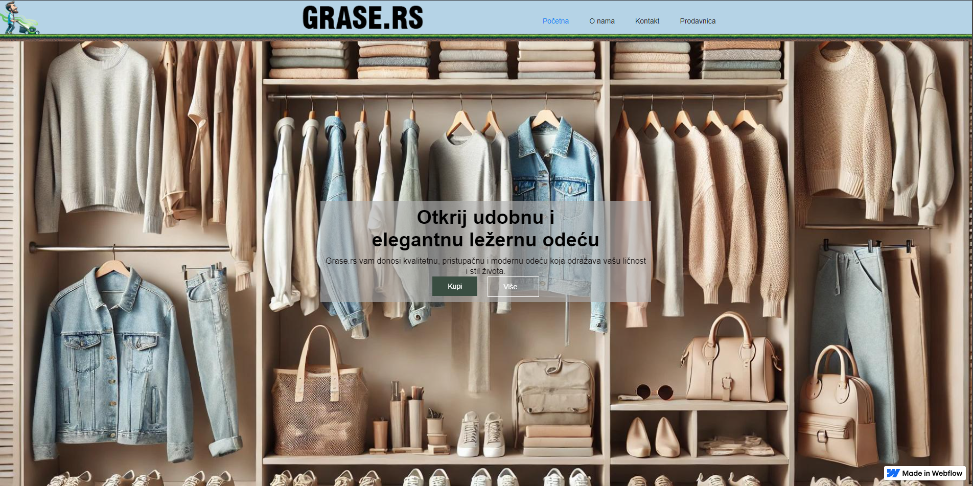 Hero image showcasing a modern E-commerce website with clean design and interactive shopping elements.