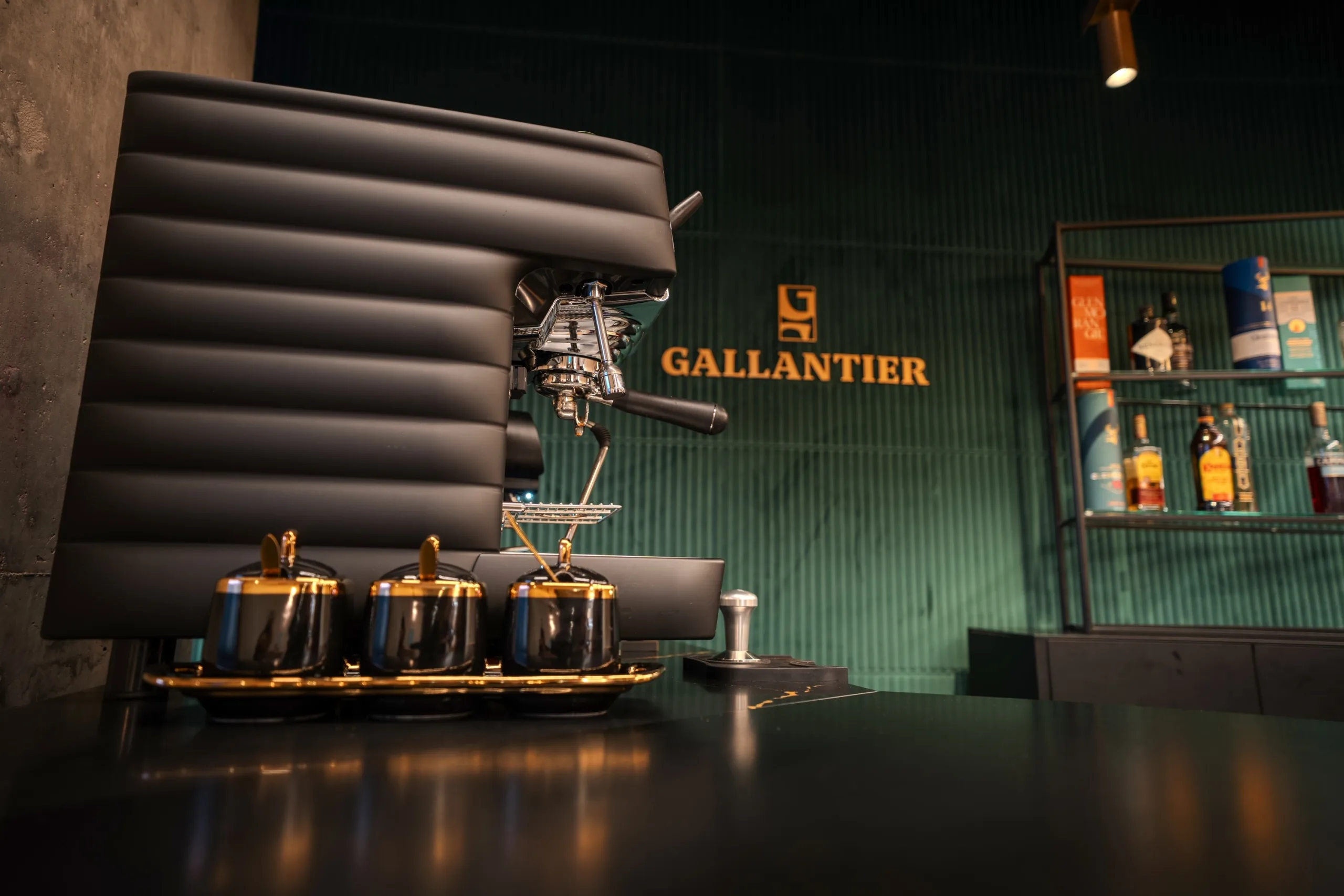 The Gallantier name above the bar