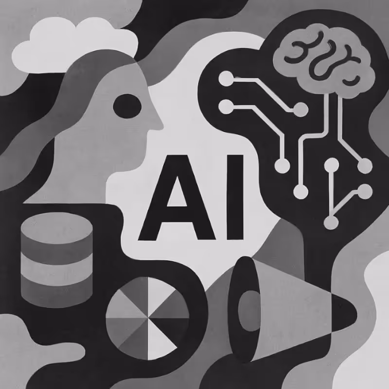 Festival di Spoleto explores AI through abstract geometric black and white illustration