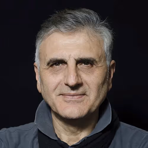 Portrait for Festival dei Due Mondi, mature man with gray hair looking forward