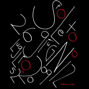 Festival di Spoleto poster with abstract geometric black and white design