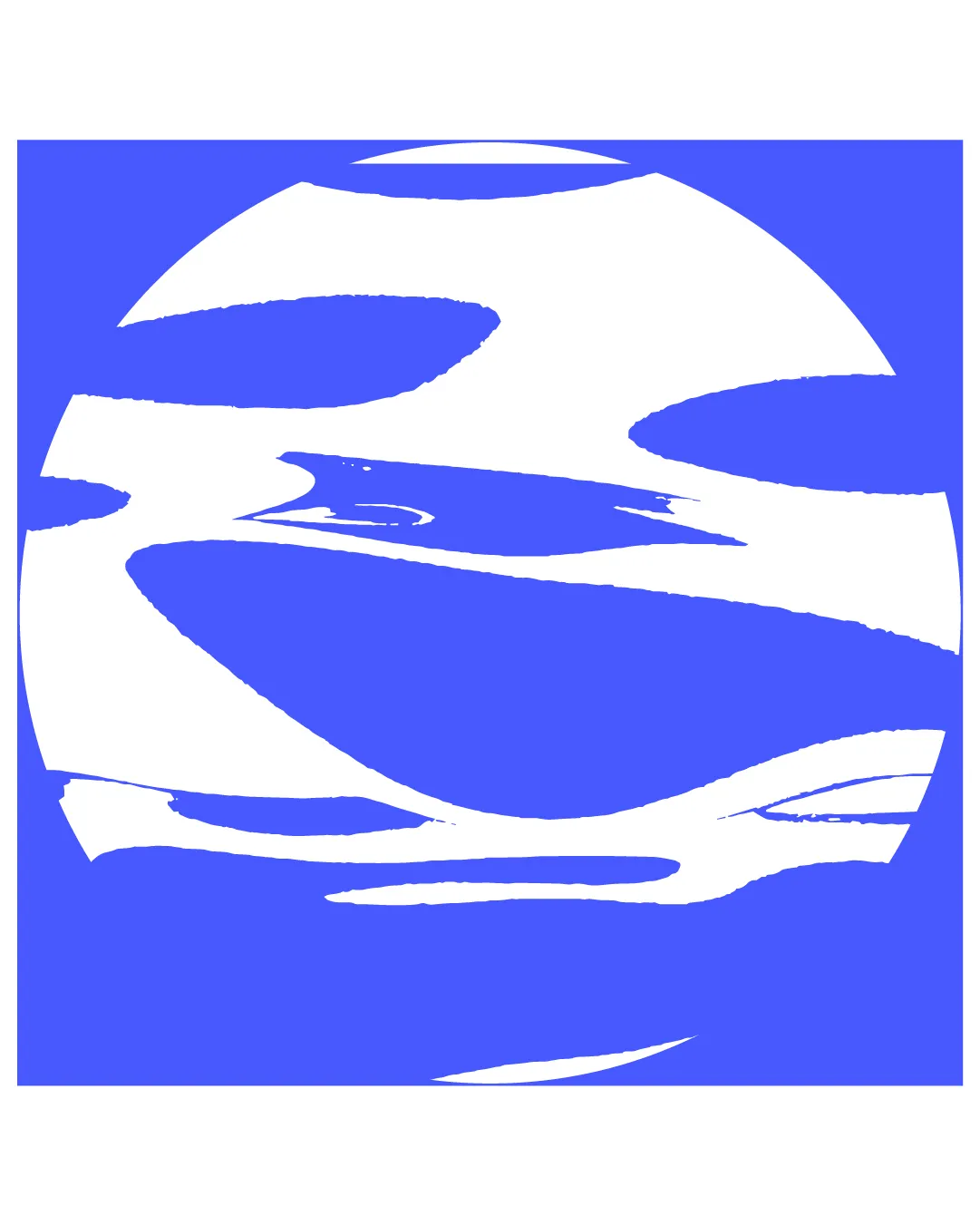 Poster astratto blu e bianco per il Festival di Spoleto