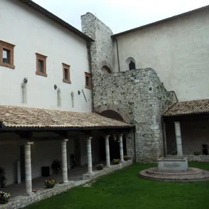 Festival di Spoleto historic stone courtyard with columns and ancient architecture